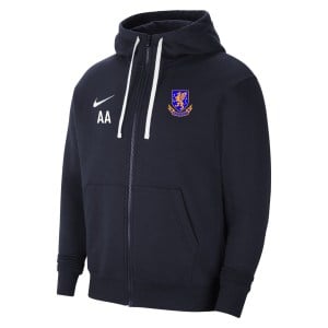 Nike Team Club 20 Fleece Full-Zip Hoodie - Obsidian/White/White