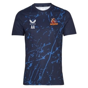 Castore Marble Printed Short Sleeve Training Tee - Navy/Royal Blue