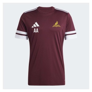 adidas Squadra 25 Short-Sleeve  Jersey - Team Maroon/White