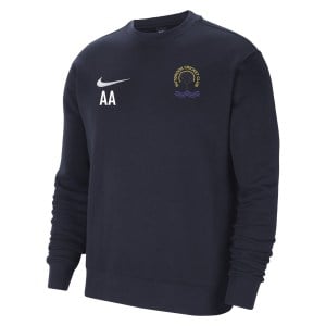 Nike Team Club 20 Fleece Crew Sweatshirt - Obsidian/White/White