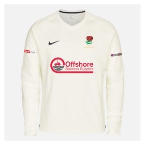 Zelus-Nike Cricket Long Sleeve Thermal Top - Sail/Obsidian