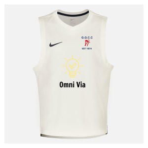 Zelus-Nike Cricket Sleeveless Thermal Top - Sail/Obsidian