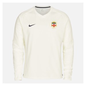 Zelus-Nike Cricket Long Sleeve Thermal Top - Sail/Obsidian