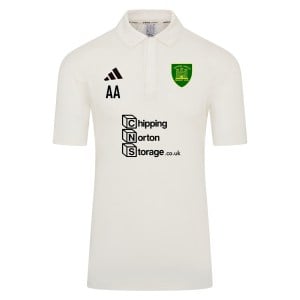 adidas-SS Elite Short Sleeve Cricket Shirt - Ivory/White