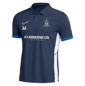 Nike Dri-FIT Academy 25 Polo - Obsidian/Royal Blue/White
