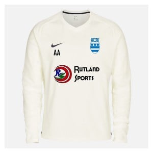 Zelus-Nike Cricket Long Sleeve Thermal Top - Sail/Obsidian