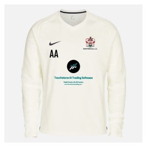 Zelus-Nike Cricket Long Sleeve Thermal Top - Sail/Obsidian