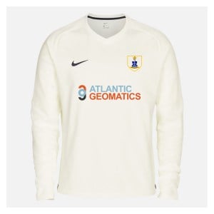 Zelus-Nike Cricket Long Sleeve Thermal Top - Sail/Obsidian