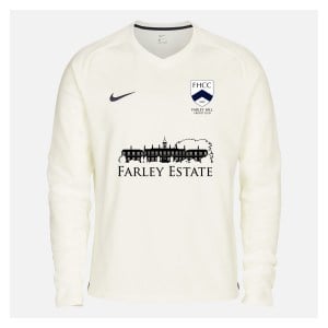 Zelus-Nike Cricket Long Sleeve Thermal Top - Sail/Obsidian