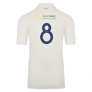 adidas-SS Elite Short Sleeve Cricket Shirt - Ivory/White