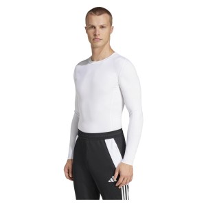 adidas Techfit Long-Sleeve Tee - White/Black
