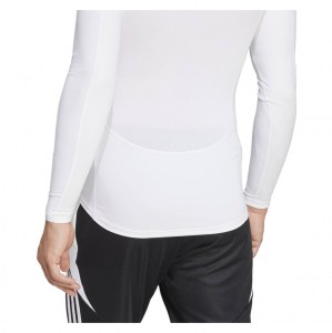 adidas Techfit Long-Sleeve Tee - White/Black