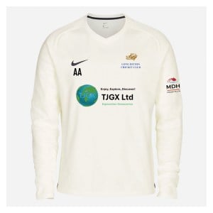 Zelus-Nike Cricket Long Sleeve Thermal Top - Sail/Obsidian