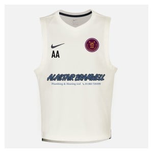 Zelus-Nike Cricket Sleeveless Thermal Top - Sail/Obsidian