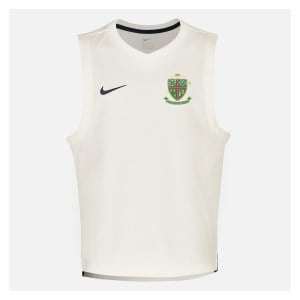 Zelus-Nike Cricket Sleeveless Thermal Top - Sail/Obsidian