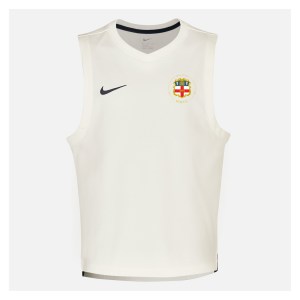 Zelus-Nike Cricket Sleeveless Thermal Top - Sail/Obsidian