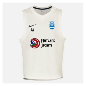Zelus-Nike Cricket Sleeveless Thermal Top - Sail/Obsidian