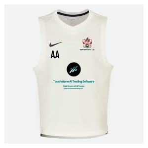Zelus-Nike Cricket Sleeveless Thermal Top - Sail/Obsidian