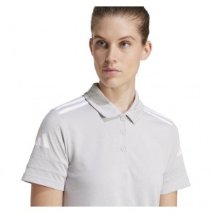 adidas Squadra 25 Cotton Polo (W) - Team Light Grey/White