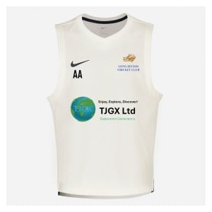 Zelus-Nike Cricket Sleeveless Thermal Top - Sail/Obsidian