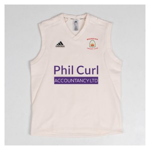 adidas-SS Elite Sleeveless Cricket Sweater - Chalk