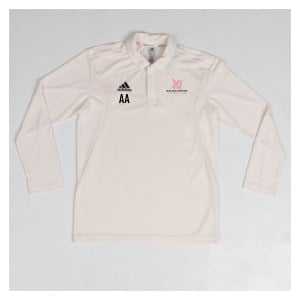 adidas-SS Elite Long Sleeve Cricket Shirt - Chalk