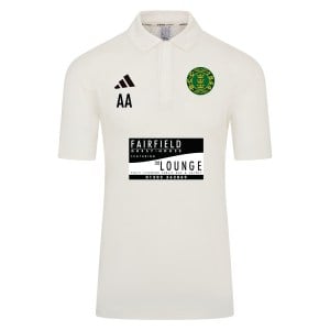adidas-SS Elite Short Sleeve Cricket Shirt - Ivory/White