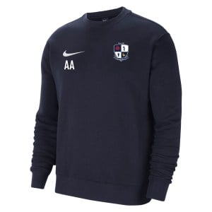 Nike Team Club 20 Fleece Crew Sweatshirt - Obsidian/White/White