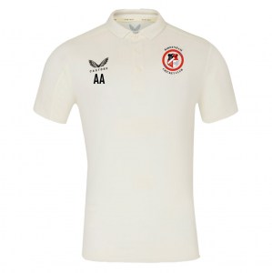 Castore Cricket SS Polo - CREAM/BLACK