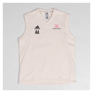 adidas-SS Elite Sleeveless Cricket Sweater - Chalk