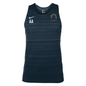 Zelus-Nike Dry Miler Mens Singlet - Obsidian/White
