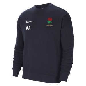 Nike Team Club 20 Fleece Crew Sweatshirt - Obsidian/White/White