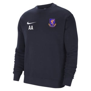 Nike Team Club 20 Fleece Crew Sweatshirt - Obsidian/White/White