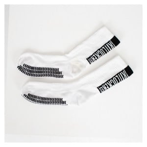 Cotton Crew Grip Socks - White/Black