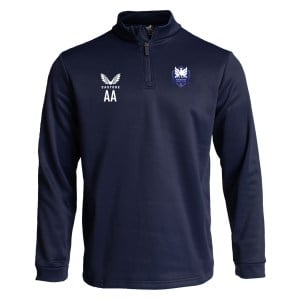 Castore Fleece Brushback 1/4 Zip Midlayer - Navy