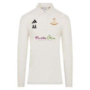 adidas-SS Elite Long-Sleeve Polo Shirt - Ivory/White