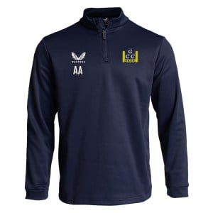 Castore Fleece Brushback 1/4 Zip Midlayer - Navy