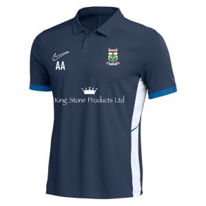 Nike Dri-FIT Academy 25 Polo - Obsidian/Royal Blue/White