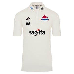 adidas-SS Elite Short Sleeve Cricket Shirt - Ivory/White