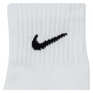Nike Everyday Cushion Ankle Training Socks (3 Pair) White-Black