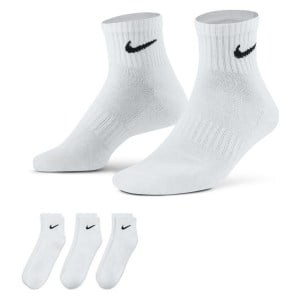 Nike Everyday Cushion Ankle Training Socks (3 Pair) White-Black