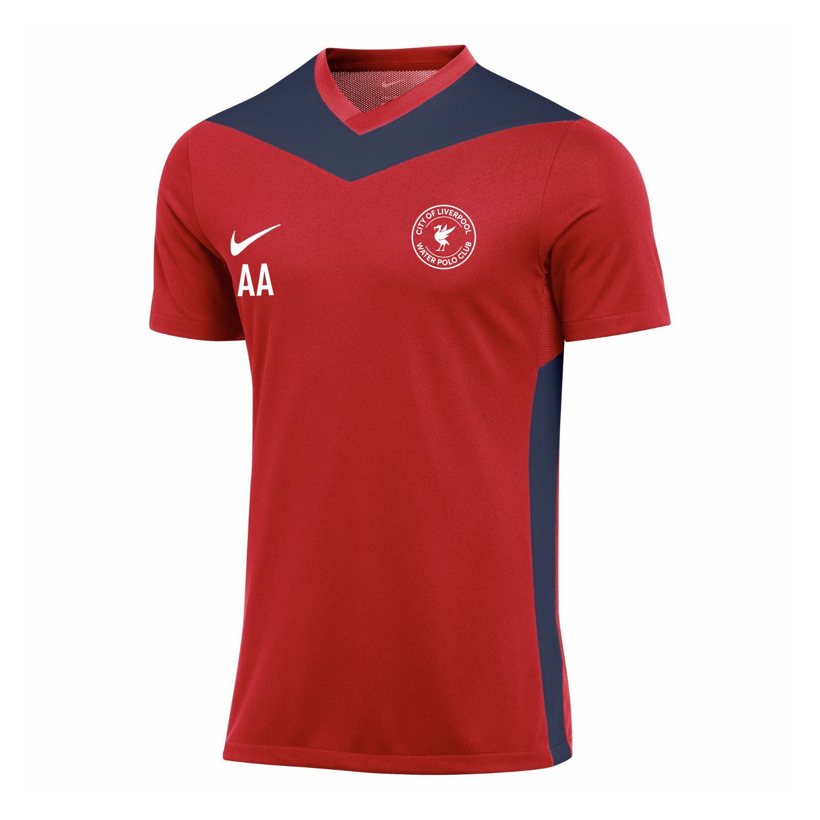 Nike Park Derby IV Dri-FIT Short Sleeve Shirt - University Red/Midnight Navy/White