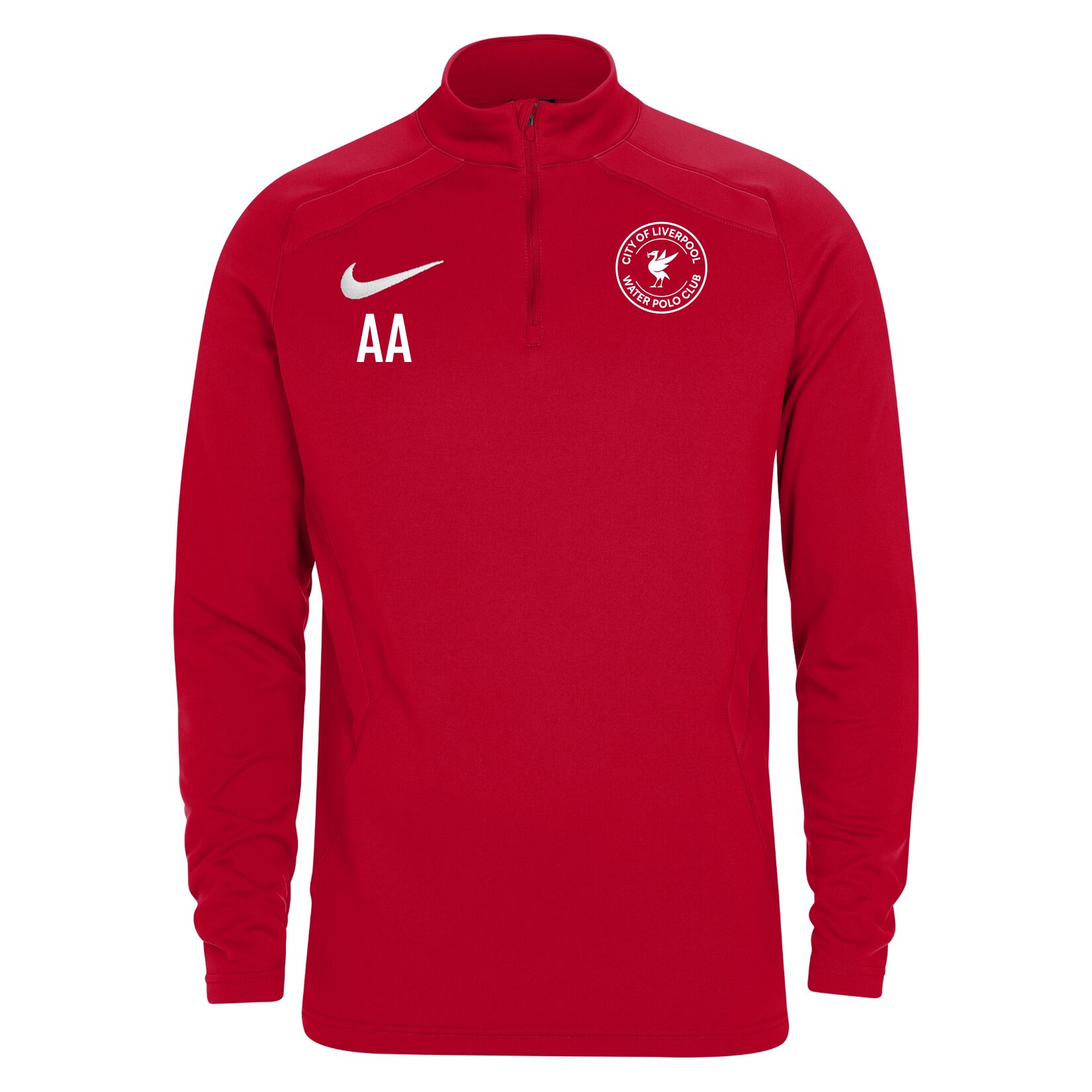Zelus-Nike 1/4 Zip Midlayer - University Red/White