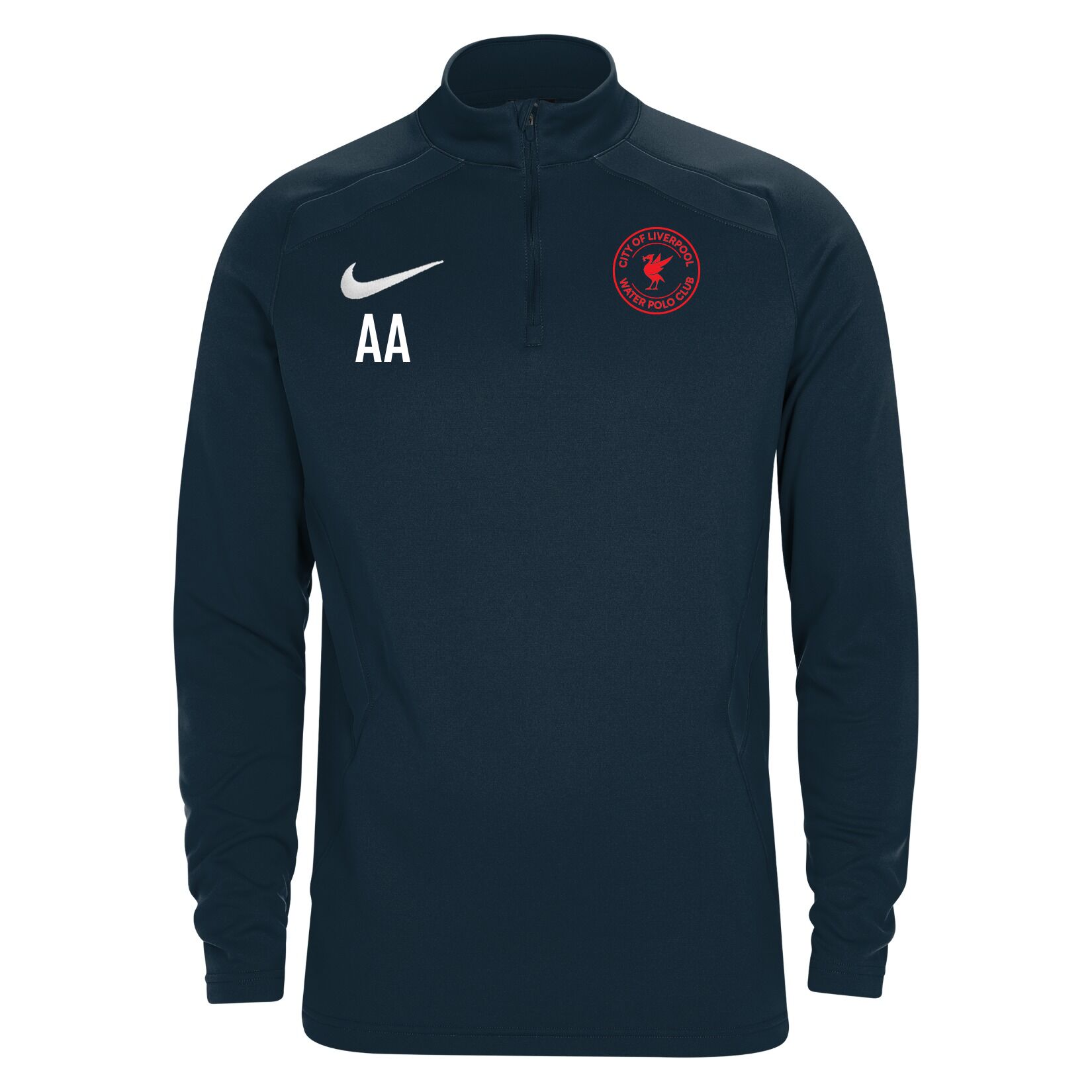 Zelus-Nike 1/4 Zip Midlayer - Obsidian/White