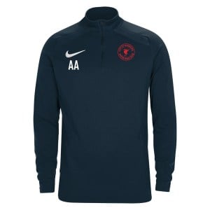 Zelus-Nike 1/4 Zip Midlayer - Obsidian/White