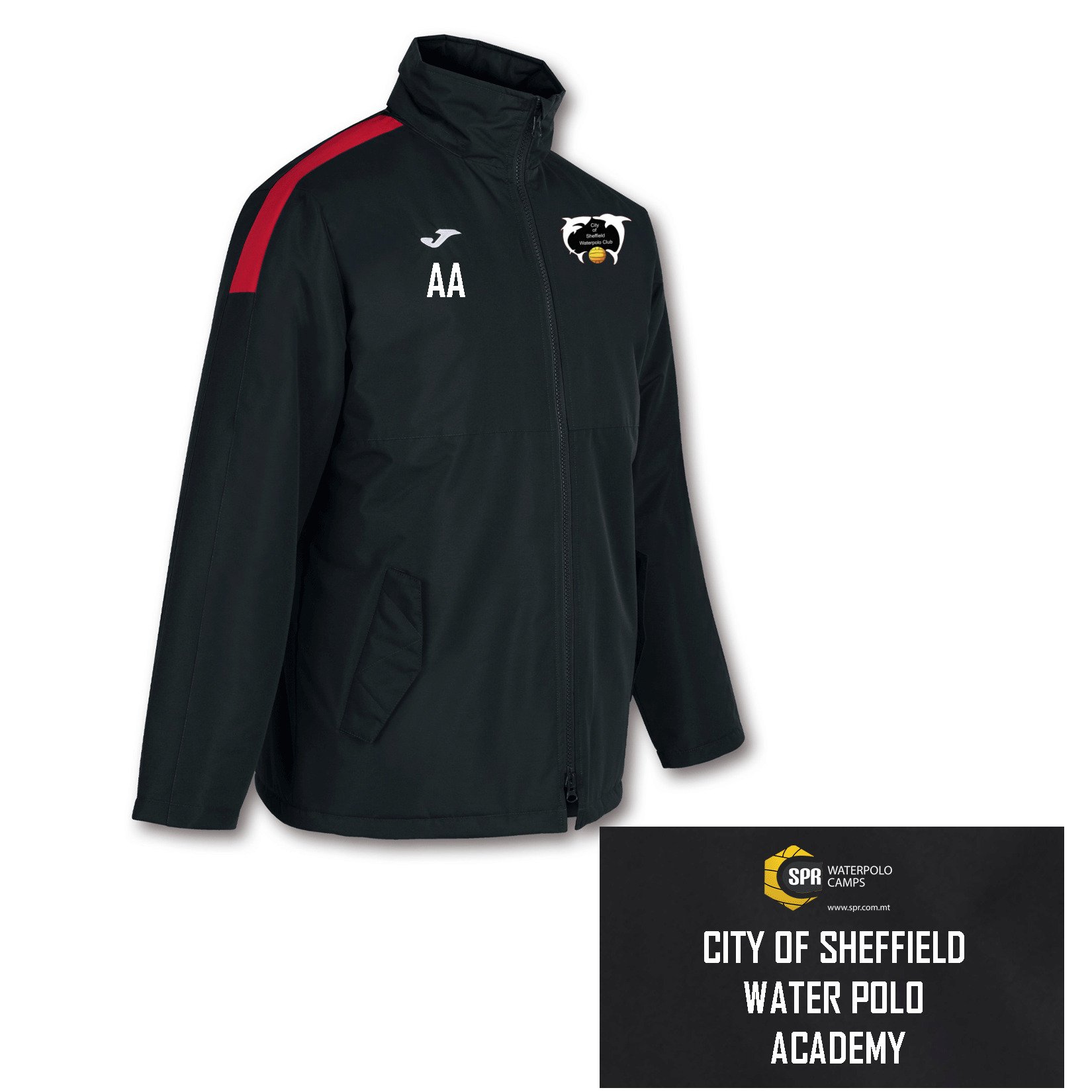 Joma Trivor Winter Jacket (M) - Black/Red