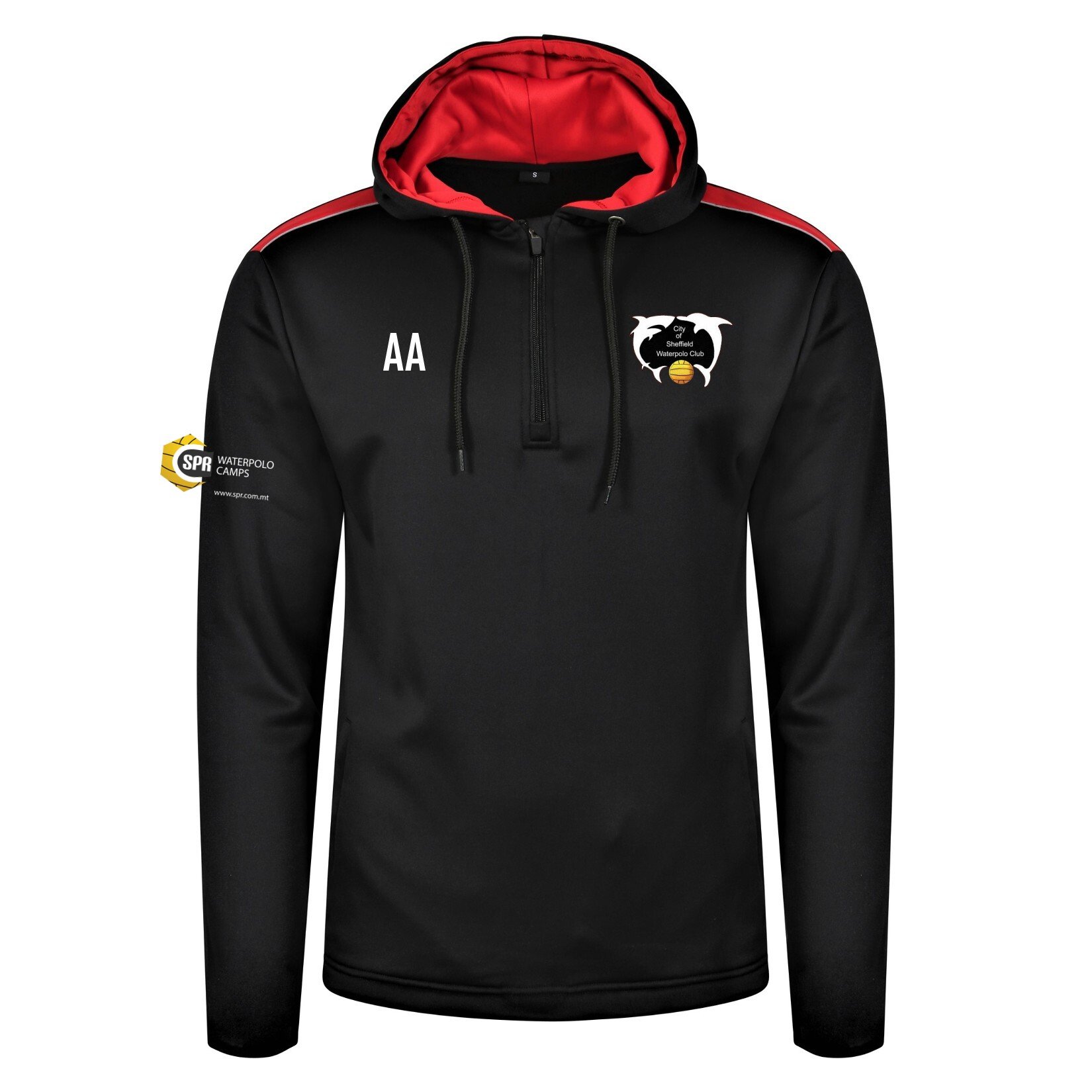 Behrens Authentic 1/4 Zip Hoodie - Black/Red
