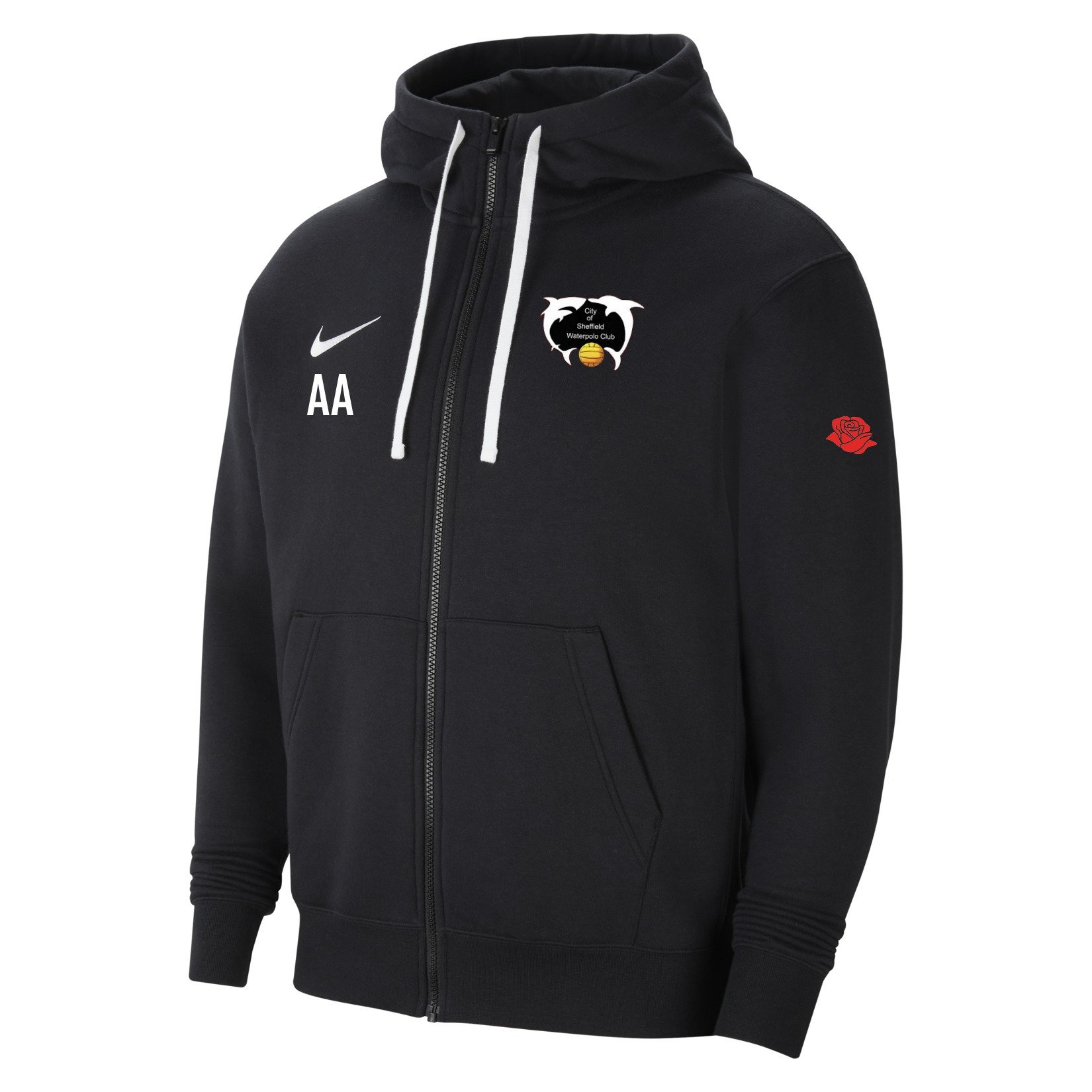Nike Team Club 20 Fleece Full-Zip Hoodie - Black/White/White