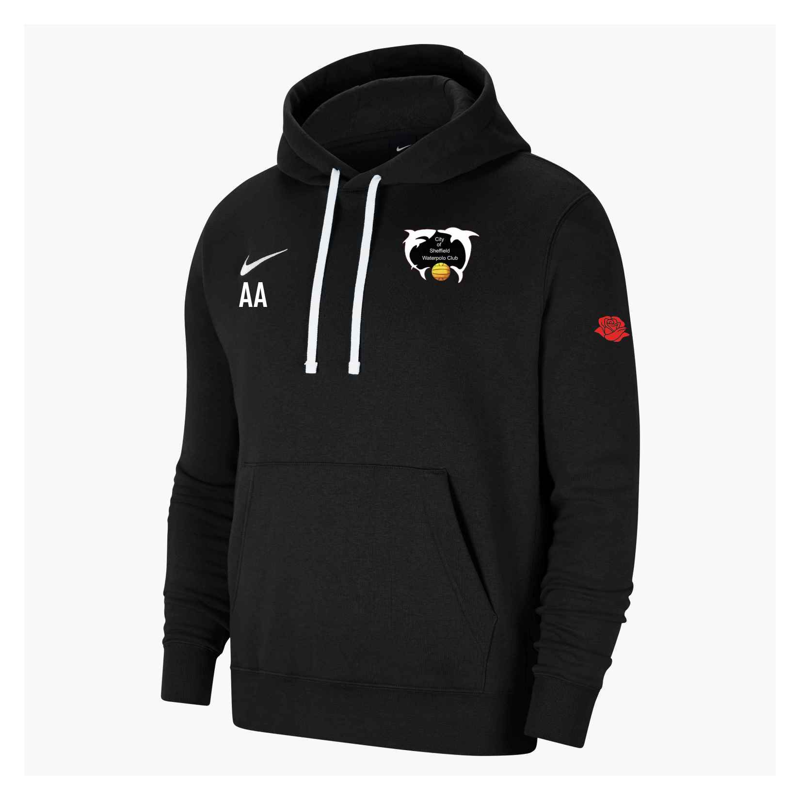 Nike Team Club 20 Fleece Hoodie (M) - Black/White/White