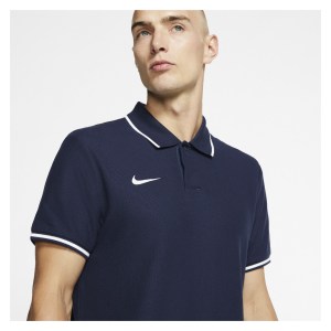 Nike Team Club 19 Polo Obsidian-White